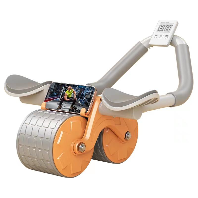 Hot Product New Design Automatic Rebound Abdominal Exercise Roller Wheel With Timer Muscle Stimulator Abdominal Wheel