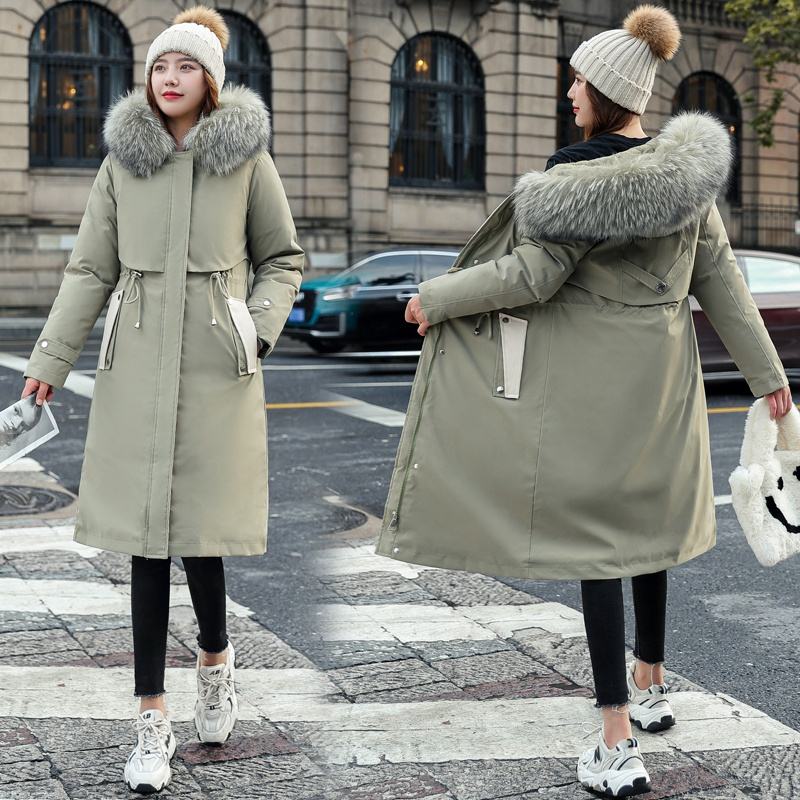 women's Parkas coats hooded fur collar thick section warm winter Jacket winter coats for ladies women